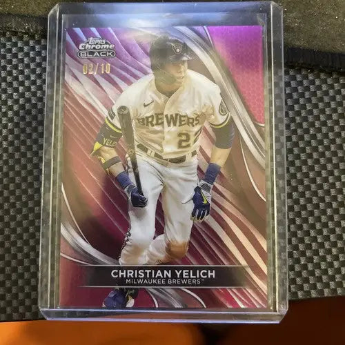 2024 topps chrome black christian yelich /10