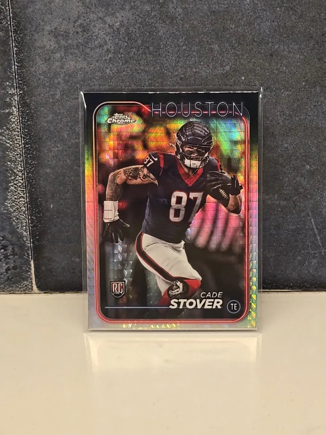 2024 Topps Chrome Cade Stover #236 FOOTBALL Houston Texans RC PRISM REFRACTOR - Football Card Single