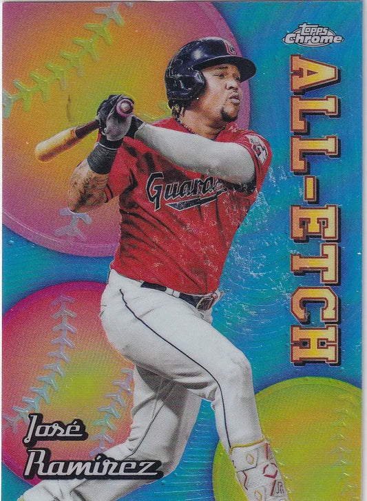 2024 TOPPS CHROME #CAE-17 JOSE RAMIREZ ALL ETCH- CLEVELAND GUARDIANS - Baseball Card Single