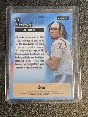 2024 Topps Chrome #CAE-CS CJ Stroud Chrome All-Etch Refractor - Football Card Single