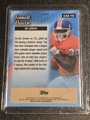 2024 Topps Chrome #CAE-TD Terrell Davis Chrome All-Etch Refractor - Football Card Single