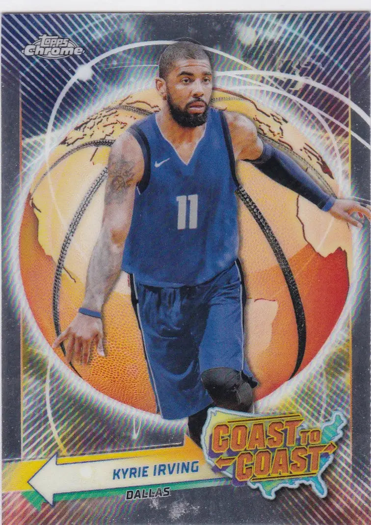Kyrie Irving Coast to Coast Dallas Mavericks basketball card from 2024 Topps Chrome series