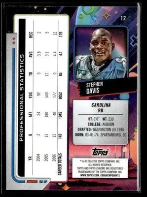 2024 Topps Chrome Cosmic #12 Stephen Davis - Football Card Single