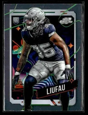 2024 Topps Chrome Cosmic #126 Marist Liufau Refractors - Football Card Single