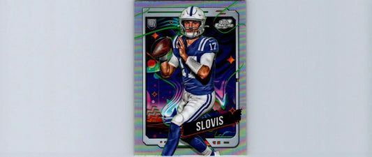 Kedon Slovis football trading card in Topps Chrome Cosmic featuring player in blue and white uniform