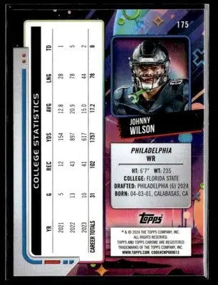 2024 Topps Chrome Cosmic #175 Johnny Wilson - Football Card Single