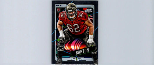 Football trading card featuring Graham Barton in a red jersey from 2024 Topps Chrome Cosmic