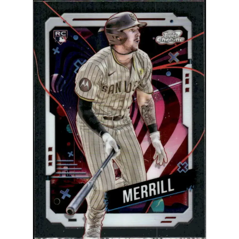2024 Topps Chrome Cosmic #194 Jackson Merrill NM-MT RC Rookie San Diego Padres Baseball Card - Baseball Card Single