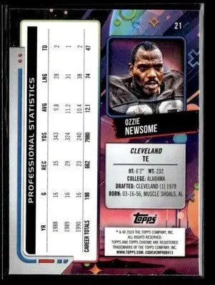 2024 Topps Chrome Cosmic #21 Ozzie Newsome - Football Card Single