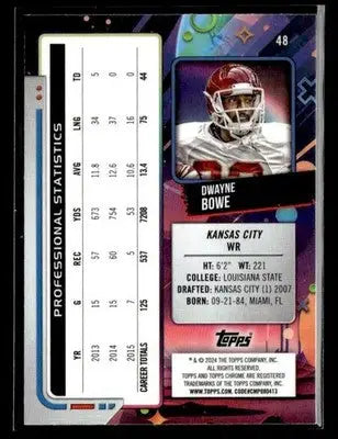 2024 Topps Chrome Cosmic #48 Dwayne Bowe - Football Card Single
