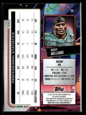 2024 Topps Chrome Cosmic #56 Ricky Williams Miami Dolphins - Football Card Single