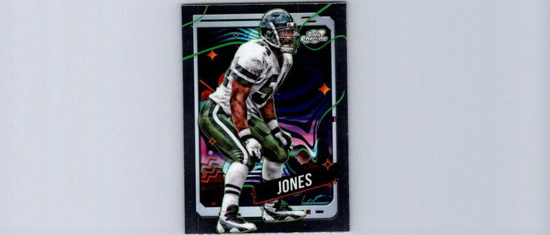 American football trading card of Marvin Jones in white and green jersey from Topps Chrome Cosmic