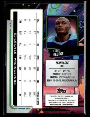 2024 Topps Chrome Cosmic #97 Eddie George - Football Card Single
