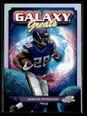 2024 Topps Chrome Cosmic #GG-14 Adrian Peterson Galaxy Greats Minnesota Vikings - Football Card Single