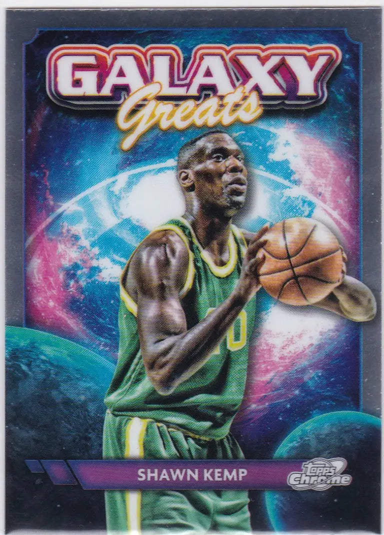 2024 Topps Chrome Cosmic #GG-18 Shawn Kemp Galaxy Greats Supersonics