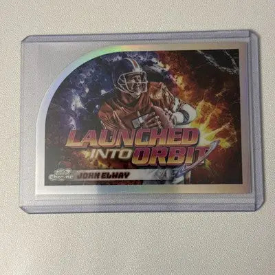 2024 Topps Chrome Cosmic Galaxy Greats John Elway Launched Into Orbit card in sleeve