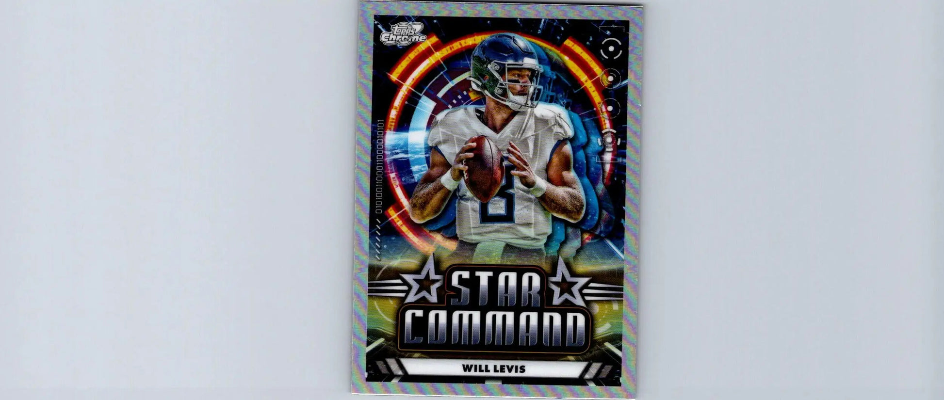 2024 Topps Chrome Cosmic Will Levis Star Command football trading card