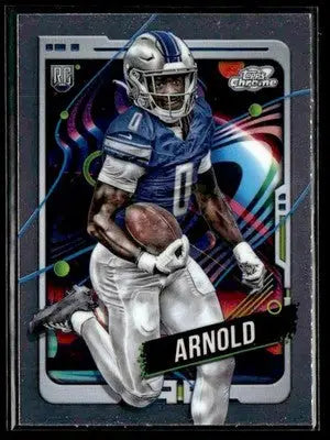 2024 Topps Chrome Cosmic Terrion Arnold #131 RC Detroit Lions - Football Card Single