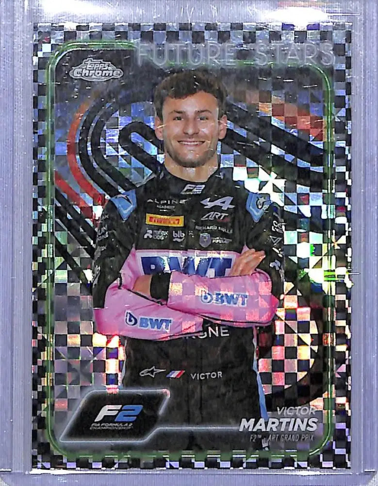 2024 Topps Chrome F1 Checkered Flag #30 Victor Martins NM-MT - Racing Card Single