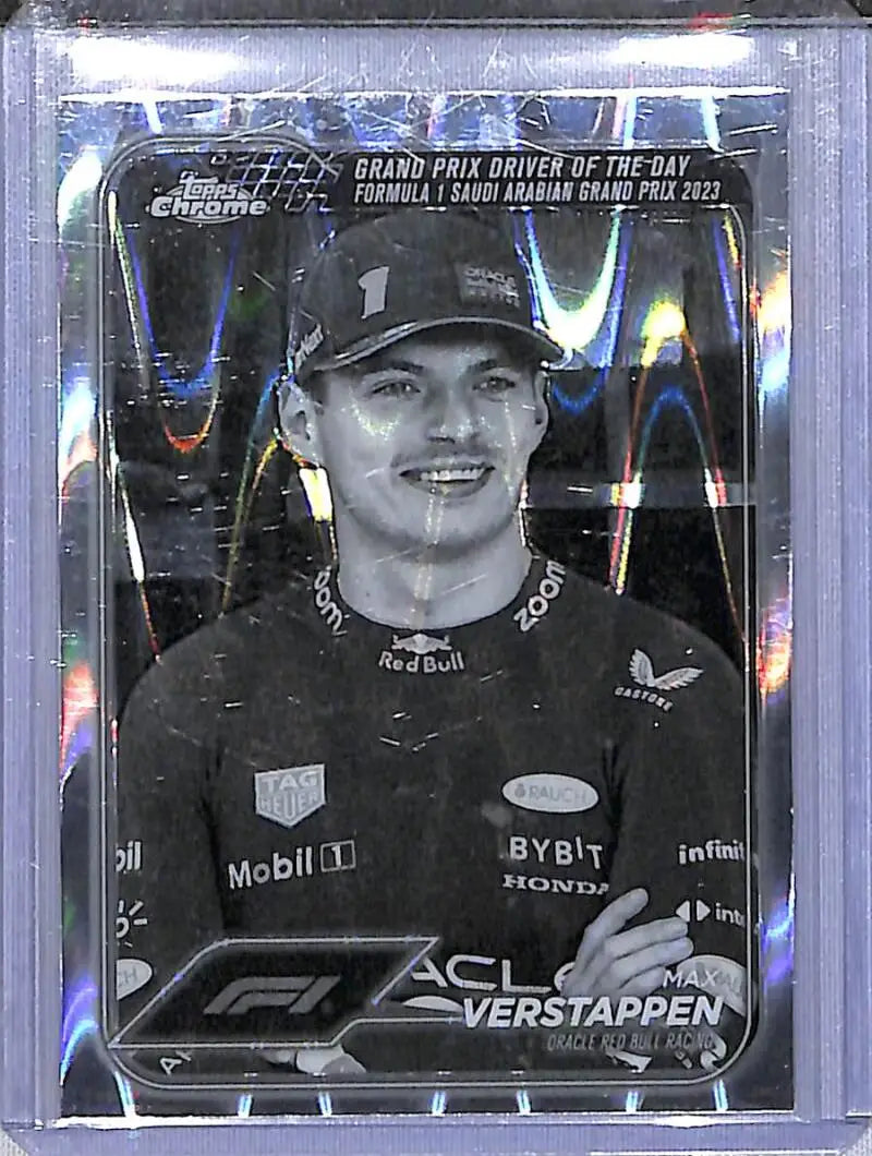 2024 Topps Chrome F1 Negative Ray-Wave #160 Max Verstappen NM-MT - Racing Card Single