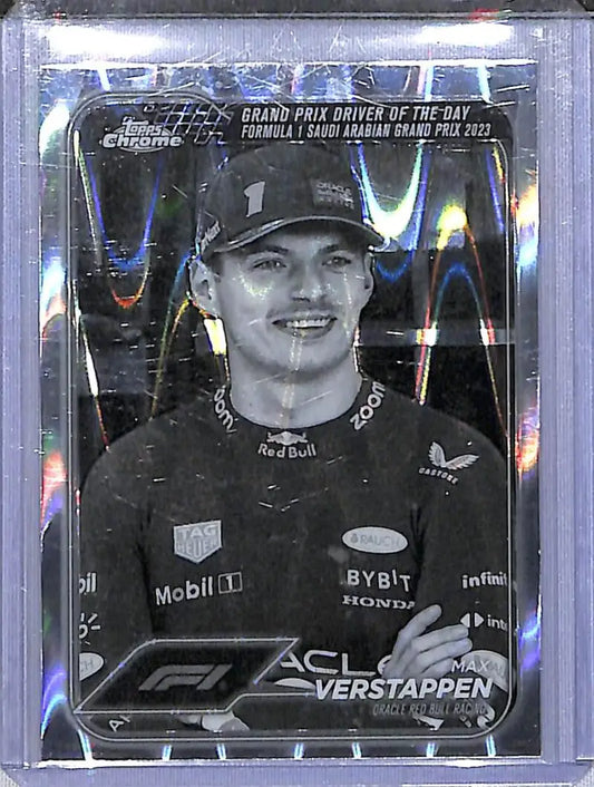 2024 Topps Chrome F1 Negative Ray-Wave #160 Max Verstappen NM-MT - Racing Card Single