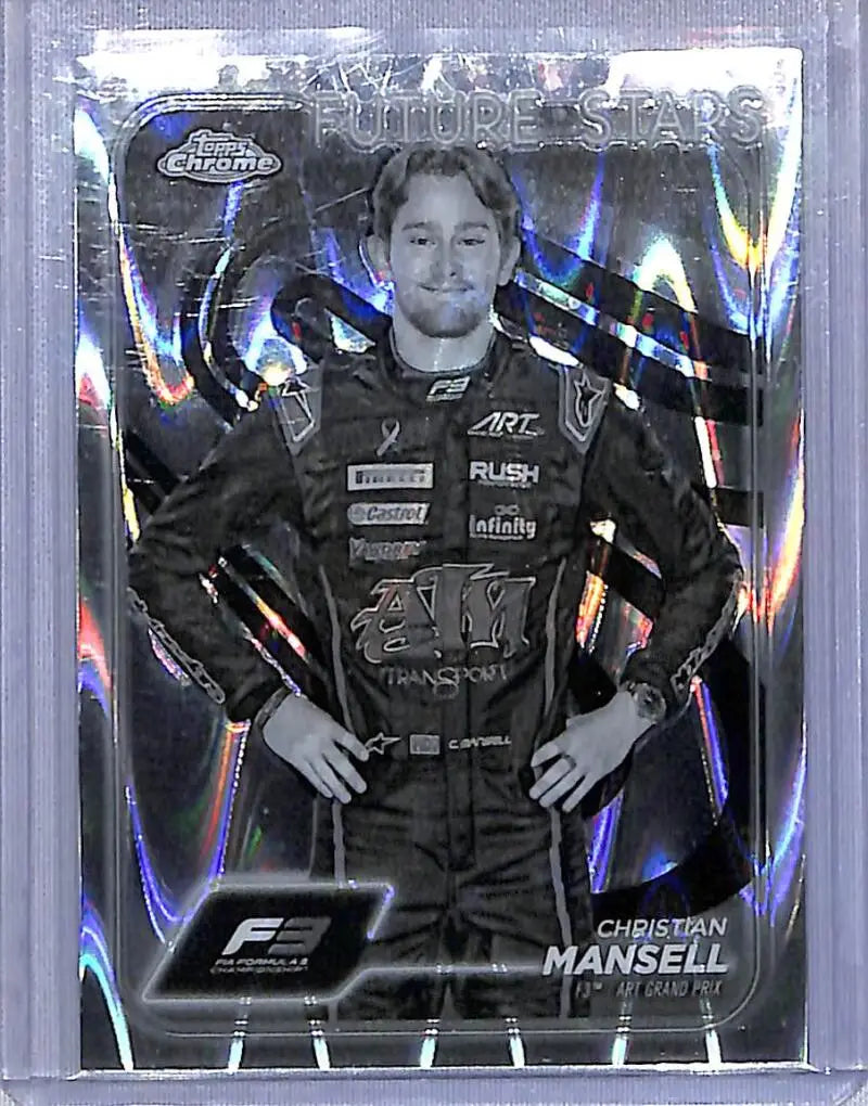 2024 Topps Chrome F1 Negative Ray-Wave #64 Christian Mansell NM-MT - Racing Card Single
