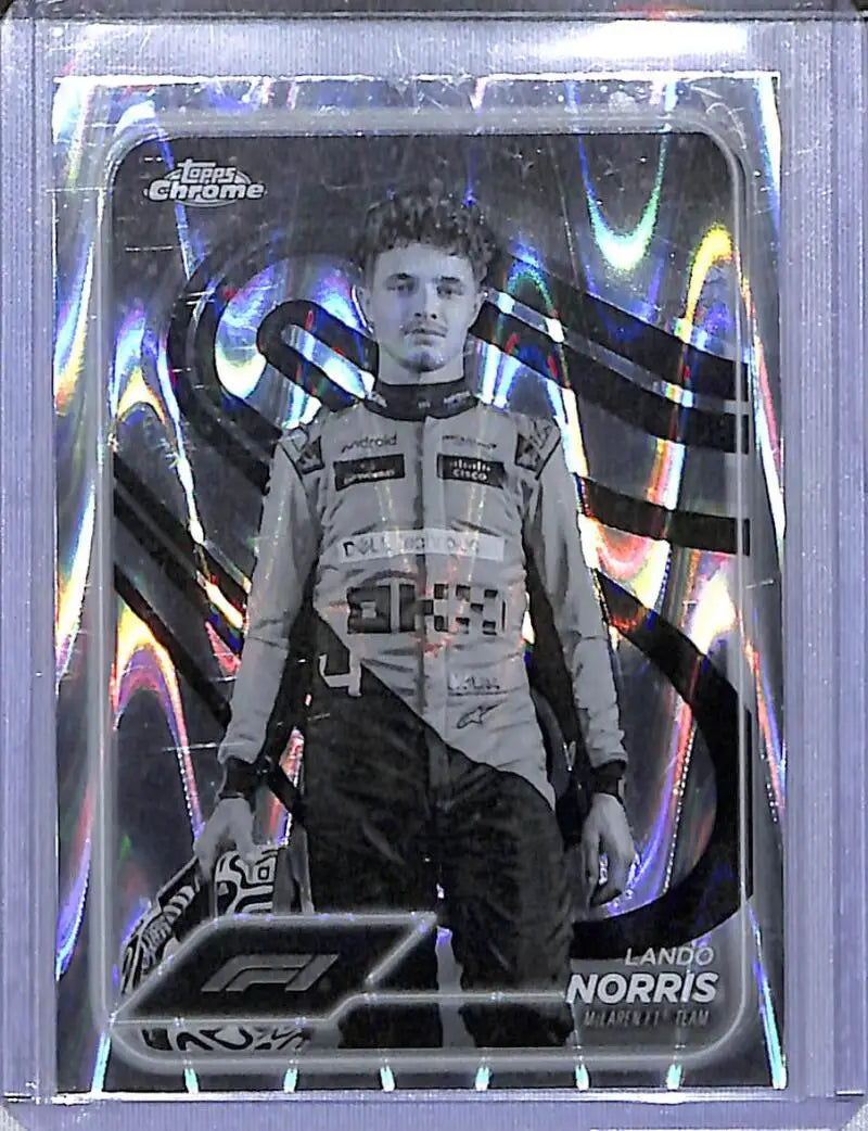 2024 Topps Chrome F1 Negative Ray-Wave #7 Lando Norris NM-MT - Racing Card Single