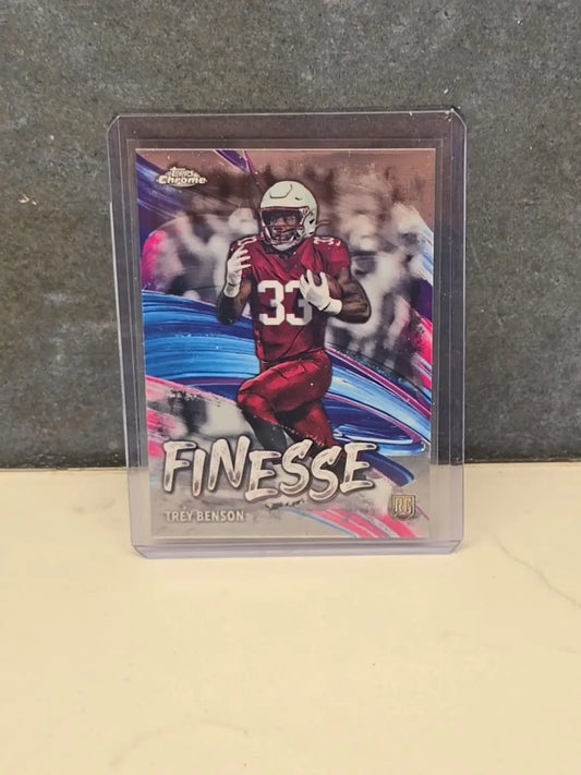 2024 Topps Chrome Football Finesse Insert Trey Benson RC-#F-9-Arizona