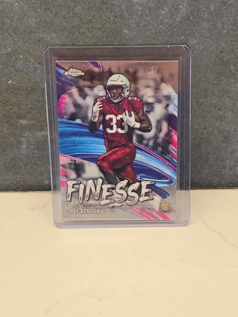 2024 Topps Chrome Football Finesse Insert Trey Benson RC-#F-9-Arizona - Football Card Single