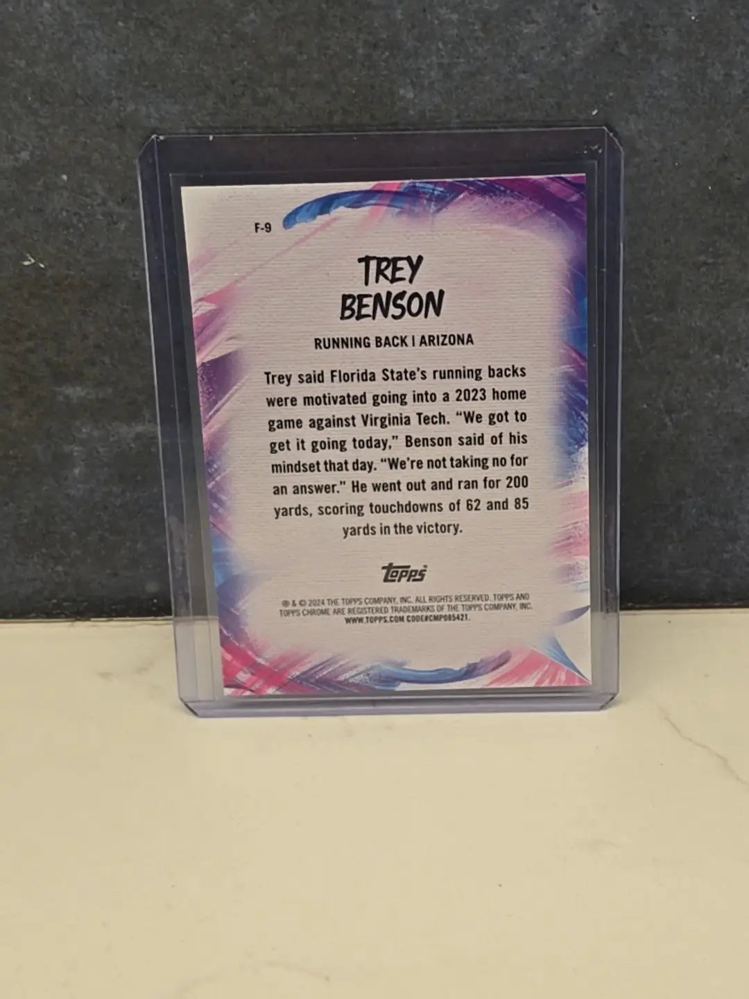 2024 Topps Chrome Football Finesse Insert Trey Benson RC-#F-9-Arizona - Football Card Single