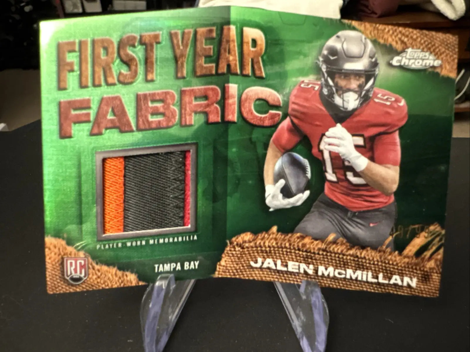 2024 Topps Chrome Football Jalen McMillan First Year Fabric RC 49/99 - Football Card Single
