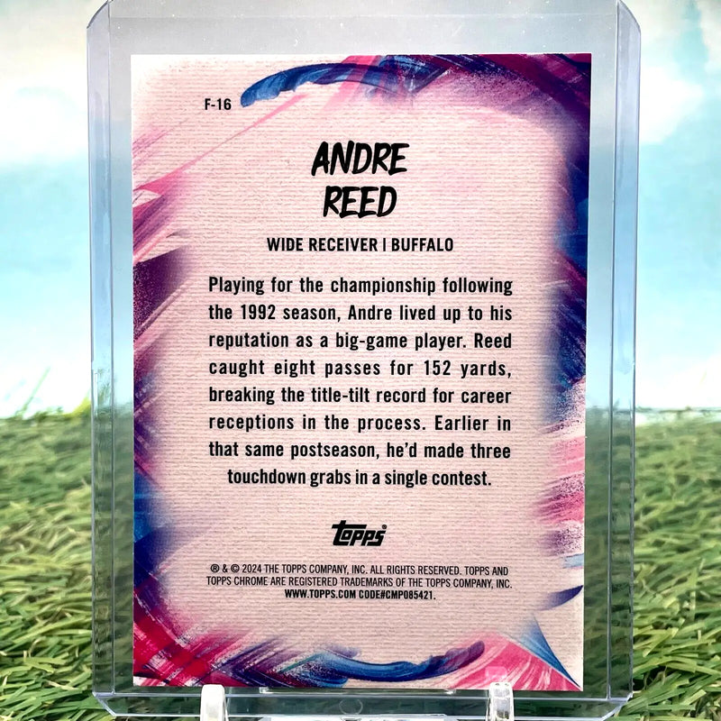 2024 Topps Chrome Football Pink Andre Reed Finesse Insert #F-16 Buffalo Bills - Football Card Single