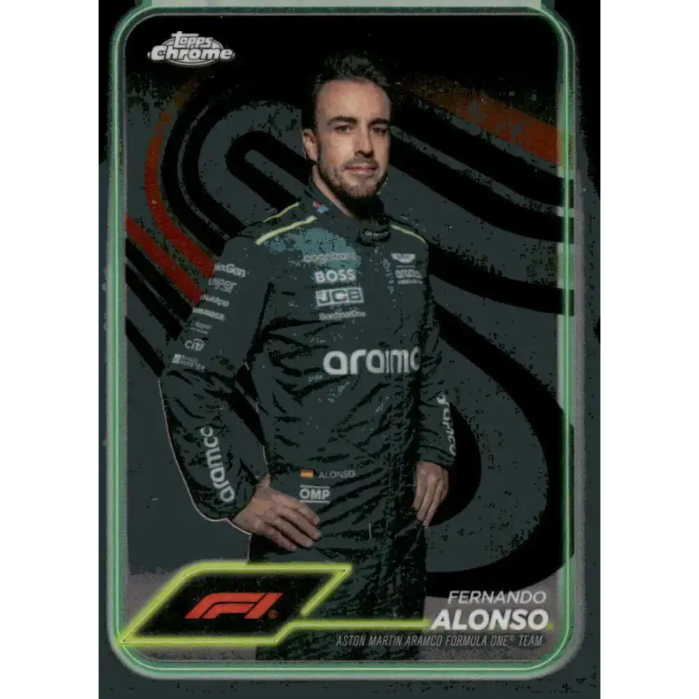 2024 Topps Chrome Formula 1 #11 Fernando Alonso EX Excellent Aston Martin Aramco Formula One Team Racing Card - Racing