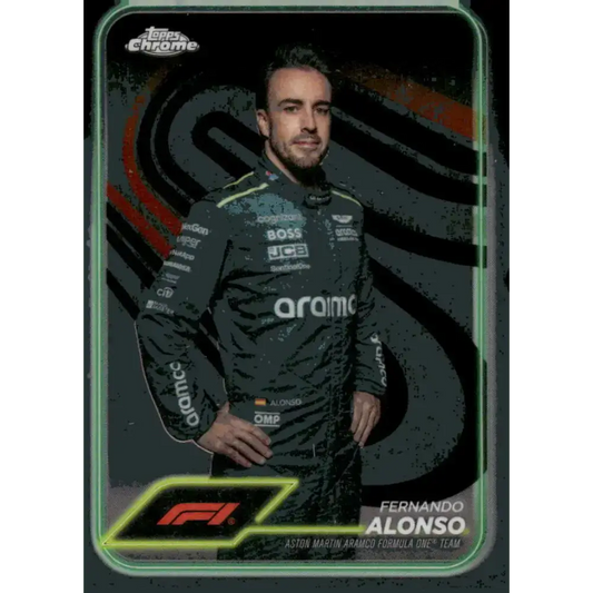 2024 Topps Chrome Formula 1 #11 Fernando Alonso NM-MT Aston Martin Aramco Formula One Team Racing Card - Racing Card