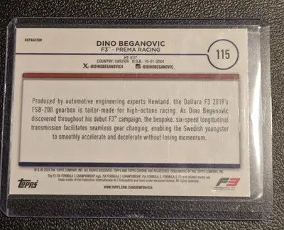 2024 Topps Chrome Formula 1 #115 Dino Beganovic - Racing Card Single