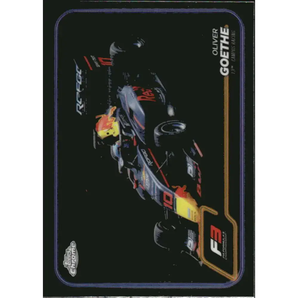 2024 Topps Chrome Formula 1 #124 Oliver Goethe EX Excellent F3 - Campos Racing Racing Card - Racing Card Single