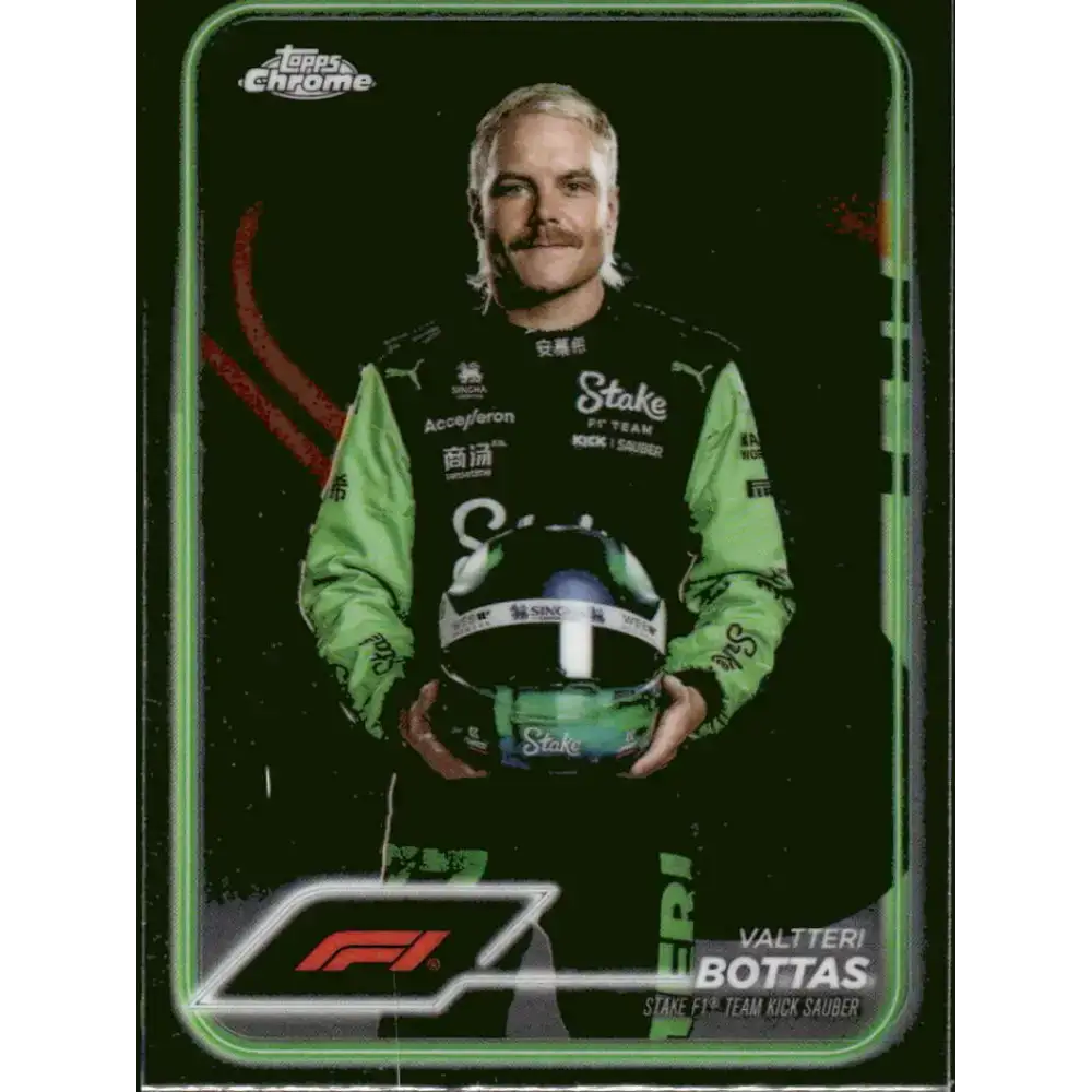 2024 Topps Chrome Formula 1 #13 Valtteri Bottas EX Excellent Stake F1 Team KICK Sauber Racing Card - Racing Card Single