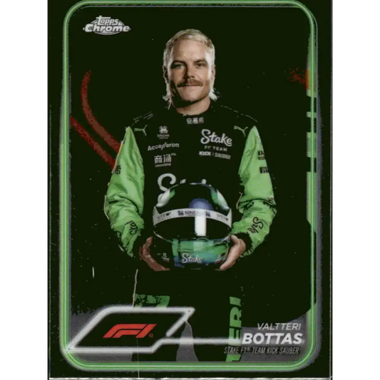 2024 Topps Chrome Formula 1 #13 Valtteri Bottas NM-MT Stake F1 Team KICK Sauber Racing Card - Racing Card Single