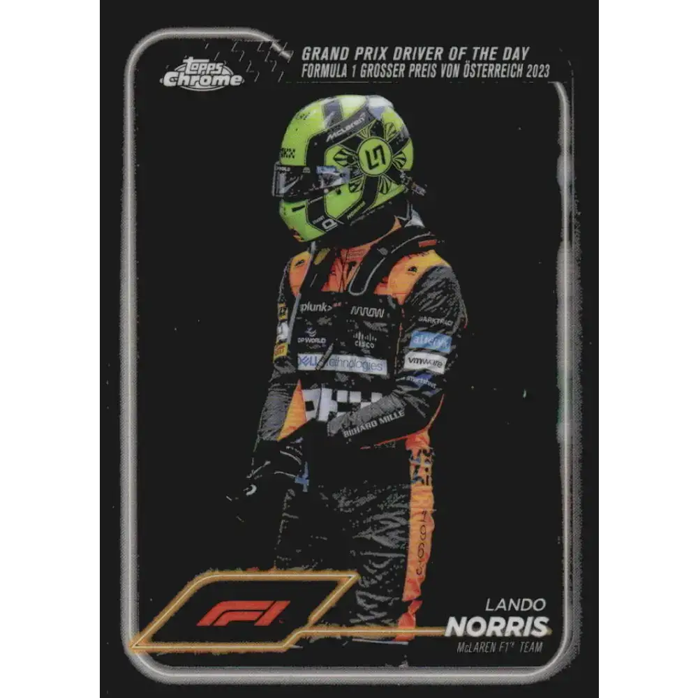 2024 Topps Chrome Formula 1 #167 Lando Norris NM-MT McLaren F1 Team Racing Card - Racing Card Single