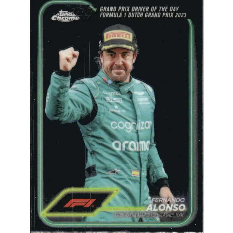 2024 Topps Chrome Formula 1 #171 Fernando Alonso EX Excellent Aston Martin Aramco Formula One Team Racing Card - Racing