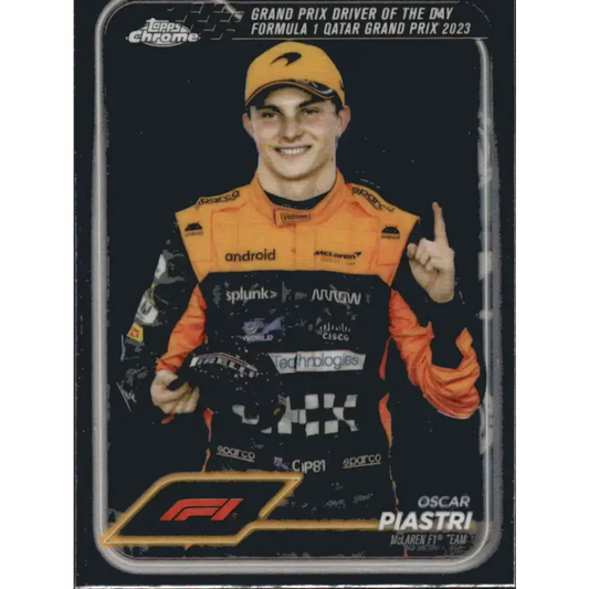 2024 Topps Chrome Formula 1 #175 Oscar Piastri NM-MT McLaren F1 Team Racing Card - Racing Card Single