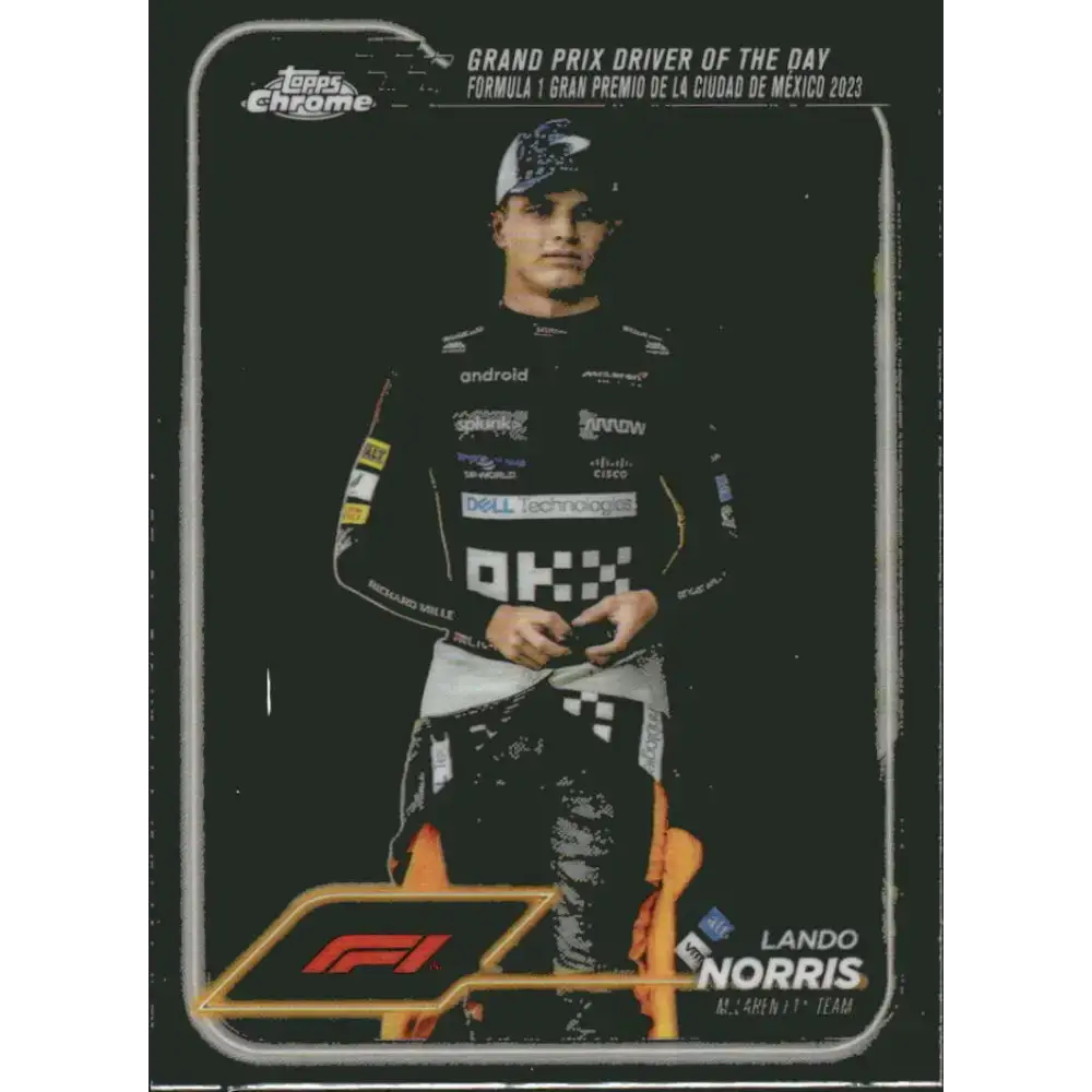 2024 Topps Chrome Formula 1 #177 Lando Norris NM-MT McLaren F1 Team Racing Card - Racing Card Single