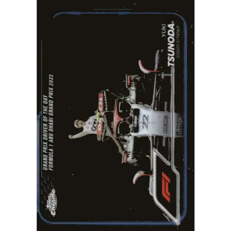 2024 Topps Chrome Formula 1 #180 Yuki Tsunoda EX Excellent Scuderia AlphaTauri Racing Card - Racing Card Single