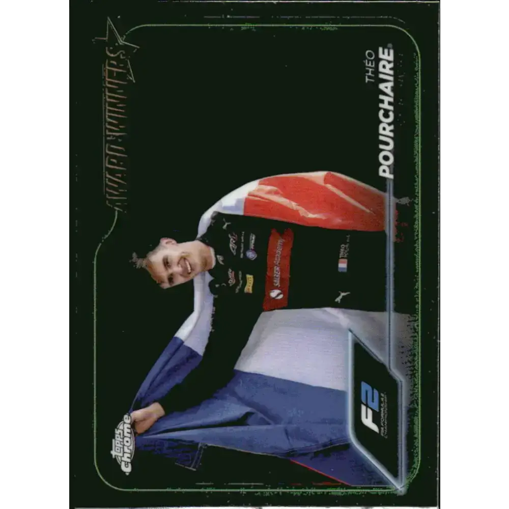 2024 Topps Chrome Formula 1 #185 Theo Pourchaire EX Excellent F2 - ART Grand Prix Racing Card - Racing Card Single