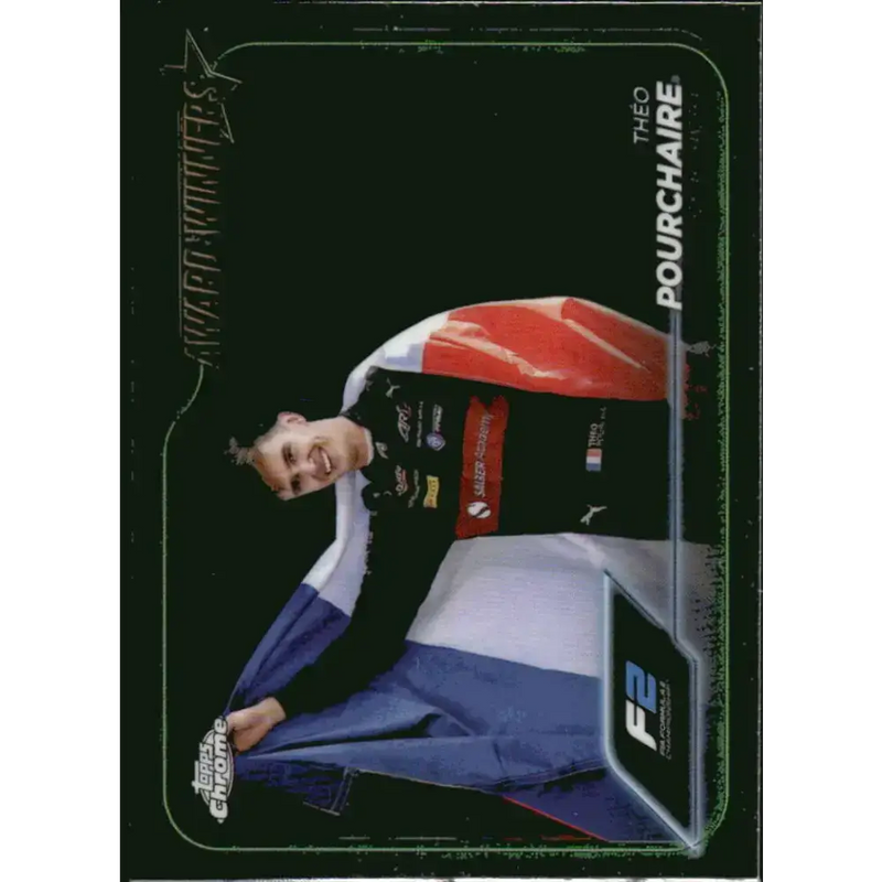 2024 Topps Chrome Formula 1 #185 Theo Pourchaire EX Excellent F2 - ART Grand Prix Racing Card - Racing Card Single