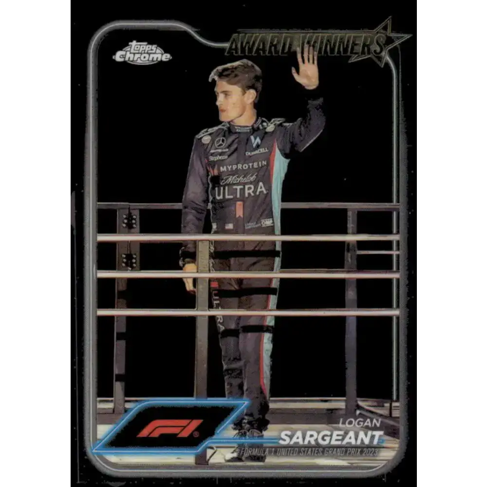 2024 Topps Chrome Formula 1 #186 Logan Sargeant EX Excellent Williams Racing Racing Card - Racing Card Single