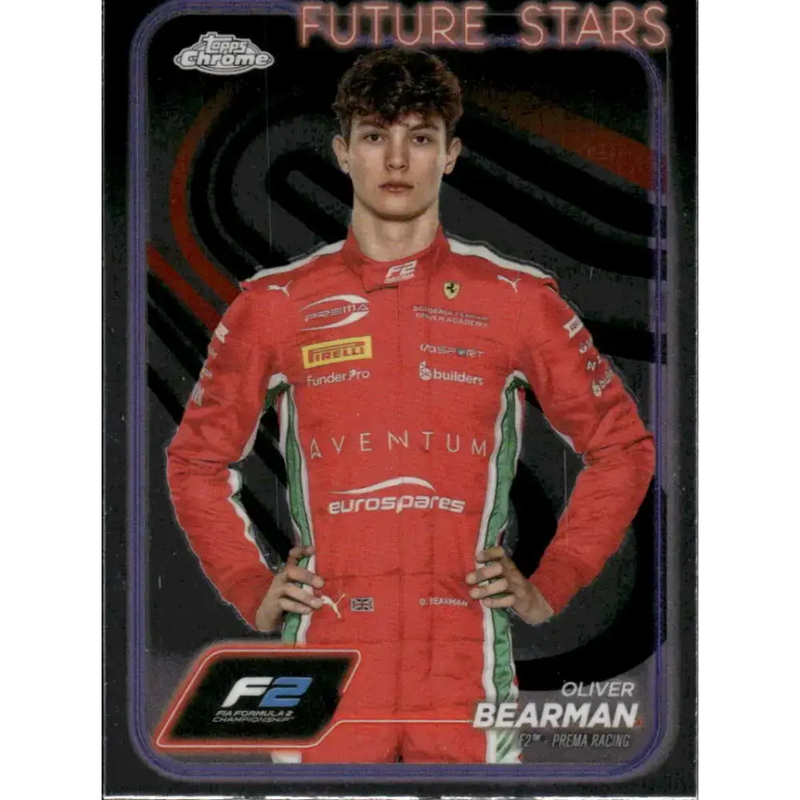 2024 Topps Chrome Formula 1 #21 Oliver Bearman EX Excellent F2 - PREMA Racing Racing Card - Racing Card Single