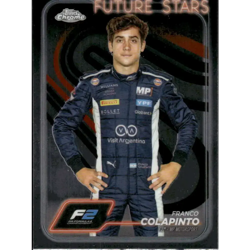 2024 Topps Chrome Formula 1 #24 Franco Colapinto EX Excellent F2 - MP Motorsport Racing Card - Racing Card Single