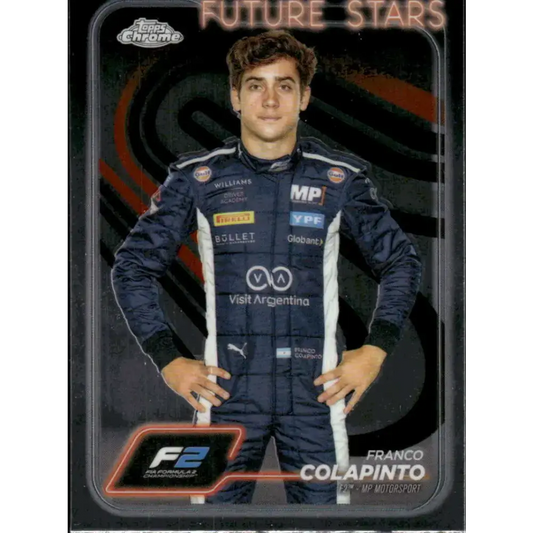 2024 Topps Chrome Formula 1 #24 Franco Colapinto NM-MT F2 - MP Motorsport Racing Card - Racing Card Single