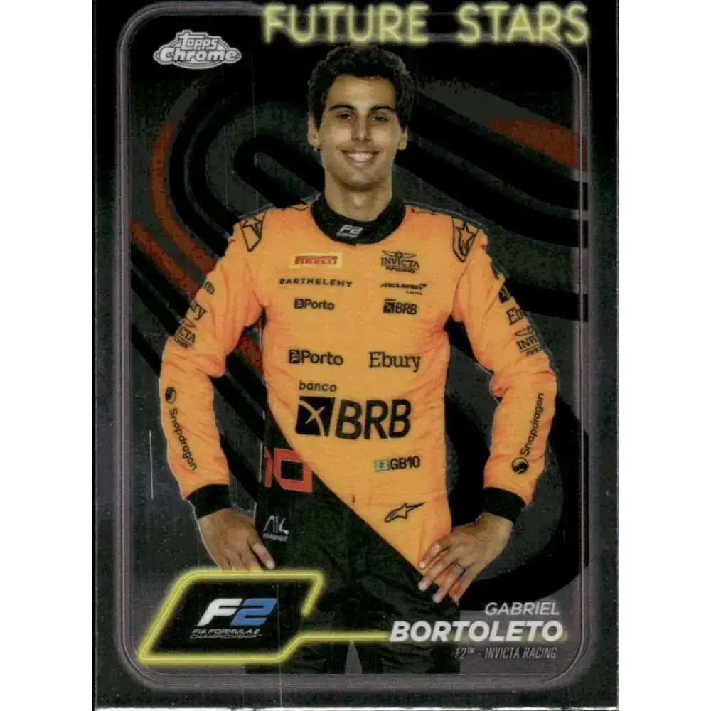 2024 Topps Chrome Formula 1 #28 Gabriel Bortoleto EX Excellent F2 - Invicta Racing Racing Card - Racing Card Single